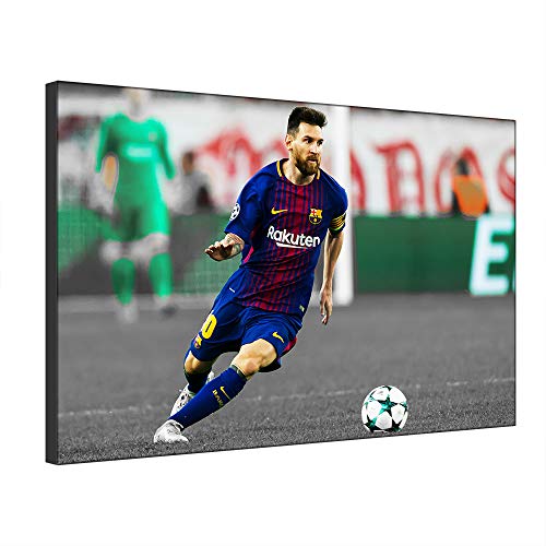 Five-Seller Fútbol Club Barcelona Lionel Messi Pintura De Lienzo Para Vivir Imagen Arte De La Pared HD Imprimir Decoración Obras De Arte Modernas Fútbol Superstar Poster (13,30_x_45_cm(Sin marco))