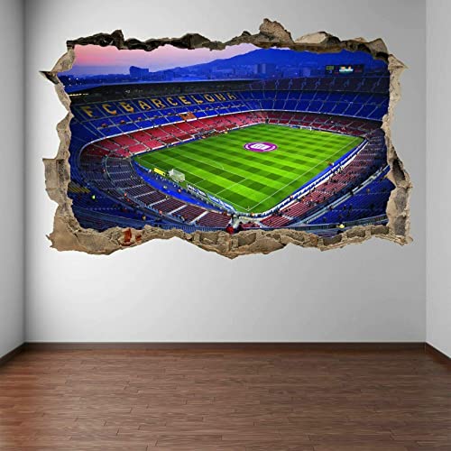 Nou Camp Barcelona Stadium 3D Wall Art Stickers Mural Niños Dormitorio Fútbol